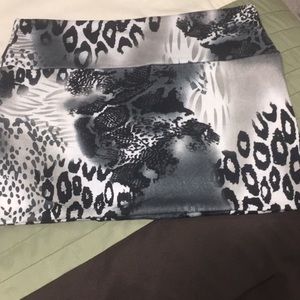Animal print mini skirt